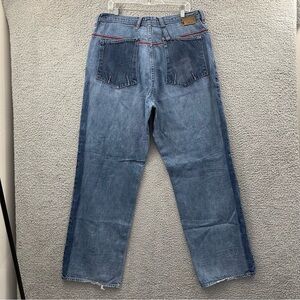 Vtg Rocawear Straight Leg Baggy Jeans Medium Blue 90s Y2K Skater Men's 38 x 32.5